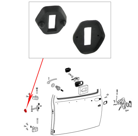  Joints d'arrêt de portes, Volkswagen Coccinelle, 111837267A, étanchéité, protection, durabilité, ajustement parfait.
