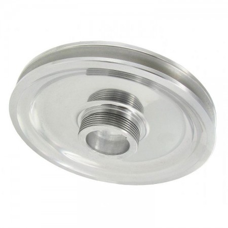 Poulie de Vilebrequin Pleine en Aluminium Poli EMPI avec Graduation Bleue (Référence: 00-8779-B)