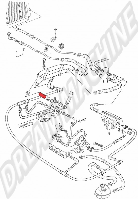 Durite-Eau-Double-Pipe-Thermostat-VW-T25-Syncro