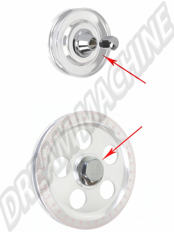 Kit Boulon Chromé de Poulie de Vilebrequin et Écrou de Poulie d'Alternateur/Générateur Chrome (Référence : 00-9117-19-0)