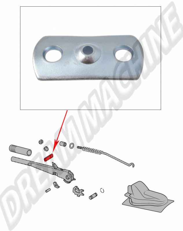 Arche de Compensation de Frein à Main 111711331 pour VW Coccinelle, Karmann Ghia, Cabrio et Type 3 (1965-1979)
