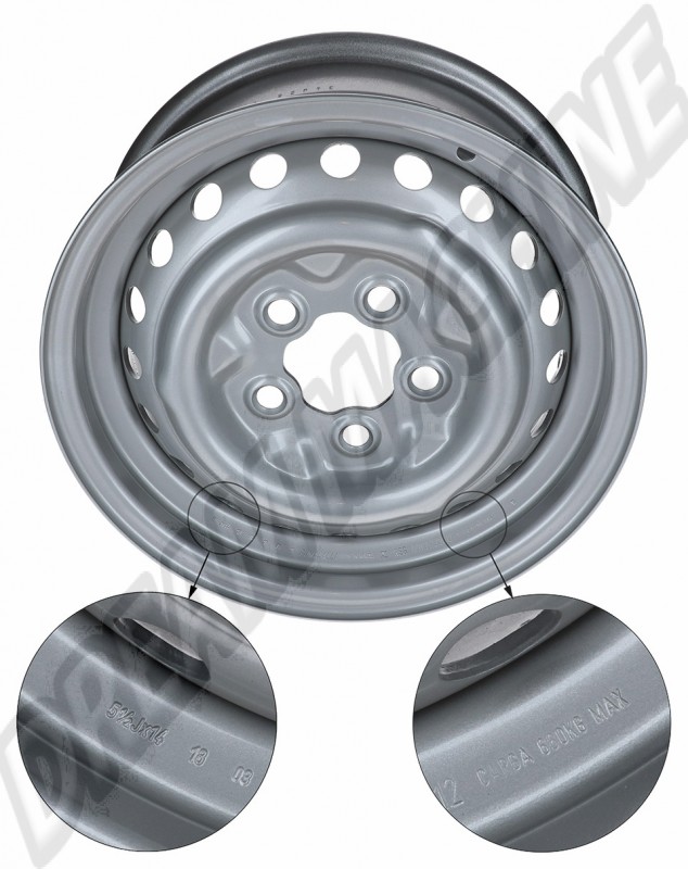 Jante Standard Grise OEM - 5.5 x 14 - 5 Trous (5x112) ref 211601027H