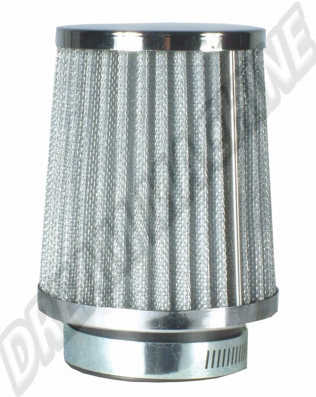Filtre à air chromé conique universel nettoyable Empi 00-9002-0 pour divers carburateurs