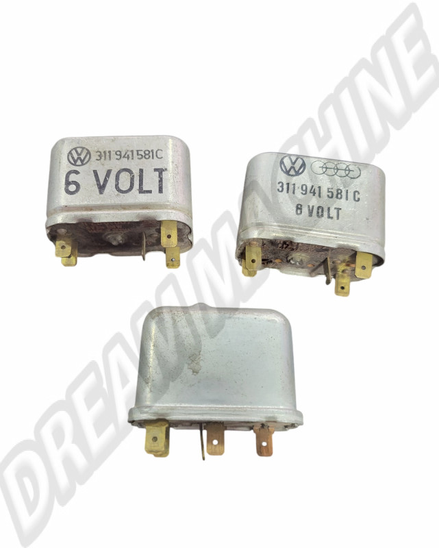 Relais 6V 100W, Coccinelle 1965-1967, Combi Split 1965-1966, 311941581C, 311 941 581 C