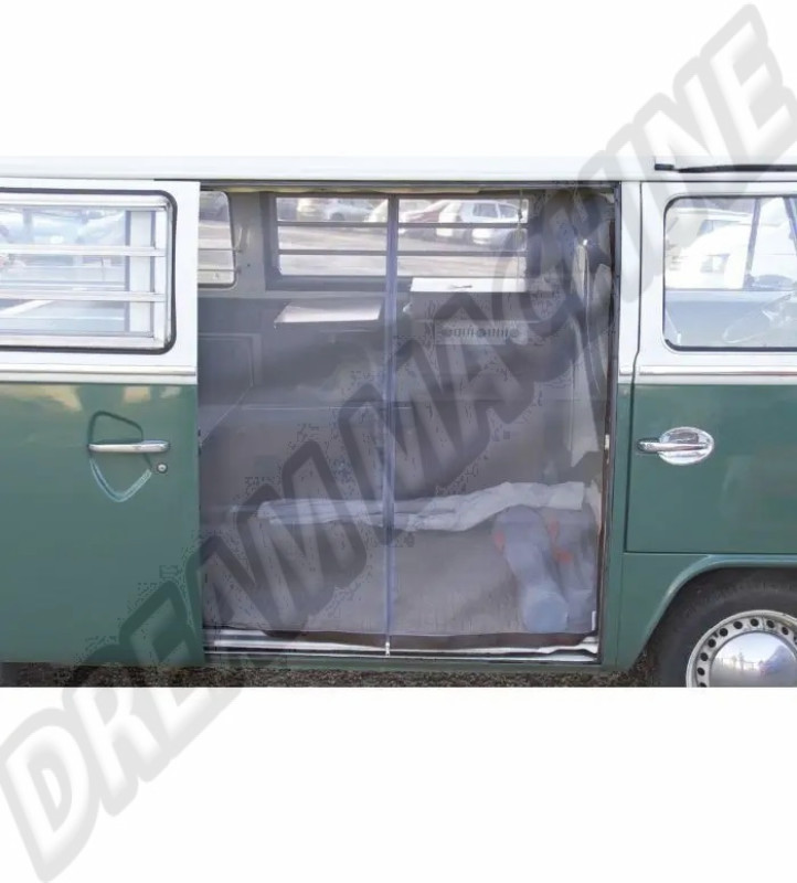 Moustiquaire porte latérale pour Combi Westfalia avec zip central.