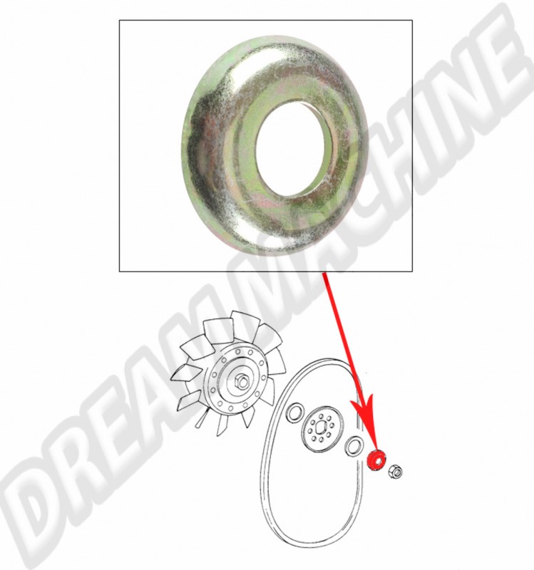 rondelle serrage Porsche, 90160342801, fixation alternateur, qualité OEM, Porsche 911 912 914