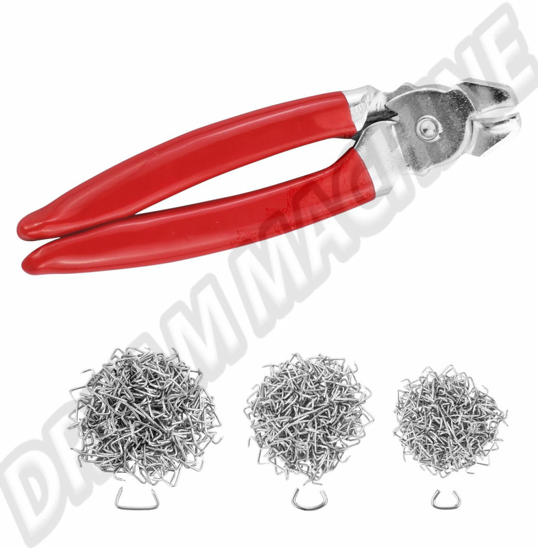 Kit pinces ressort, Agrafes Nez de Cochon, Tapisserie Sièges Auto, DM434410, DM-434-410, acier, kit complet