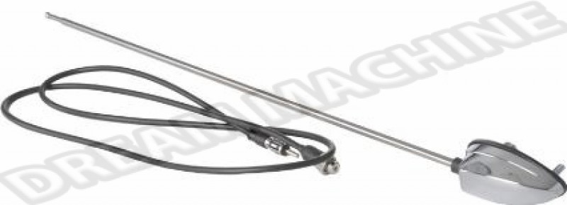 Antenne Radio Universelle à Montage Latéral Simple pour VW Coccinelle, Type 3, Bus, Thing (181) et autres, Base et Antenne en Chrome, Réf. Z05180251C 