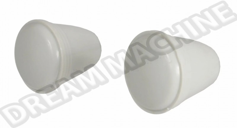 Paire de boutons de radio gris VW, compatibles avec les modèles de 1954 à 1967. Référence : 111999101GY et 111 999 101 GY. 
