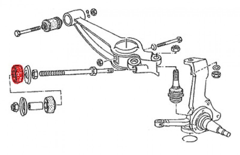 Silentbloc Intérieur Suspension VW Transporter T25 T3