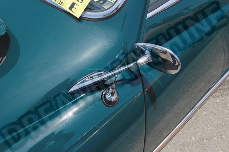 Rétroviseur "Aero" chromé, montage à gauche et à droite, VW Karmann Ghia 08/55-07/65 & Porsche 356 A 01/55-12/59