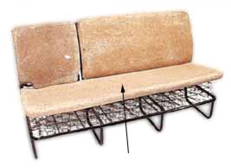 Rembourrage assise banquette milieu VW Combi Split 1955-1963