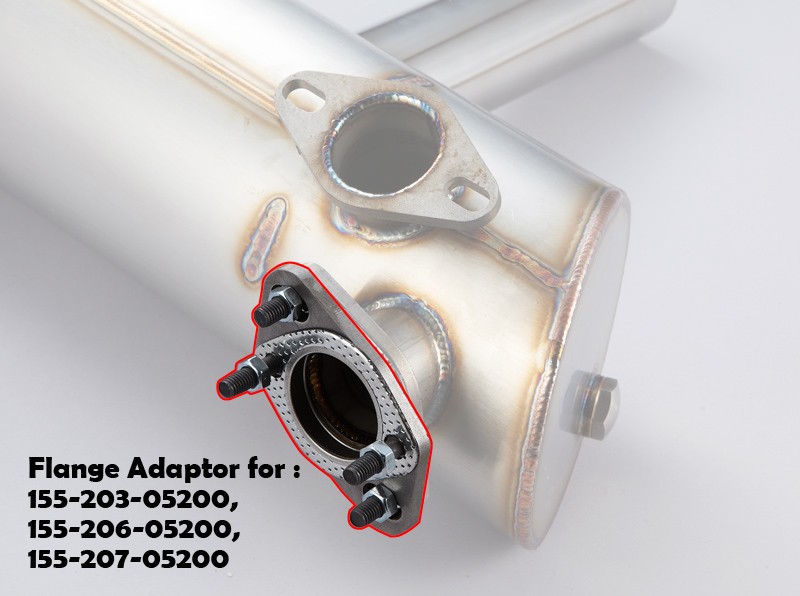 Kit adaptation Flange sur échappement / Boite de chauffage ou J tubes 155-200-FA100 Sur www.dream-machine.fr