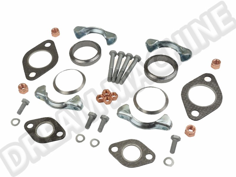 Kit de joints et colliers pour pot/silencieux d'échappement simple préchauffage, Marque HJS, Made in Germany - Réf. 111298009B-csp