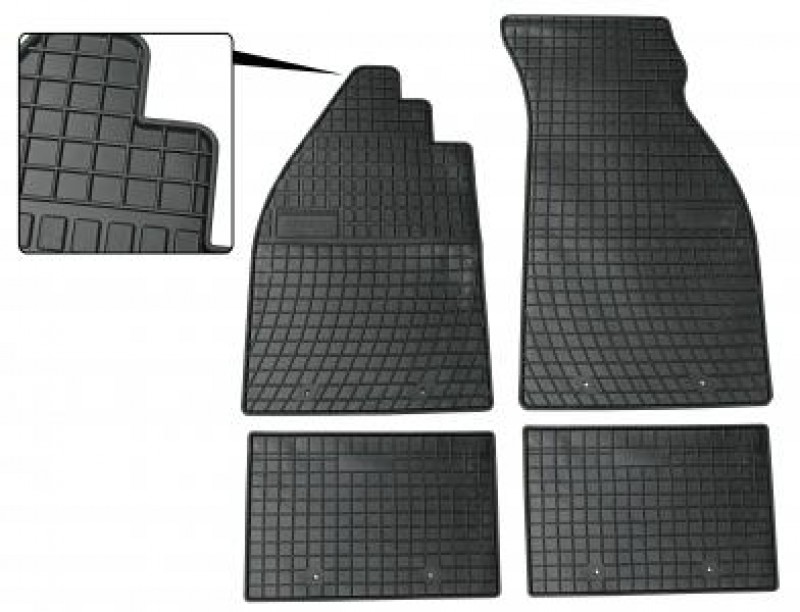 Jeu de 4 tapis de sol en caoutchouc Coccinelle tous modèles DM92503C Sur www.dream-machine.fr