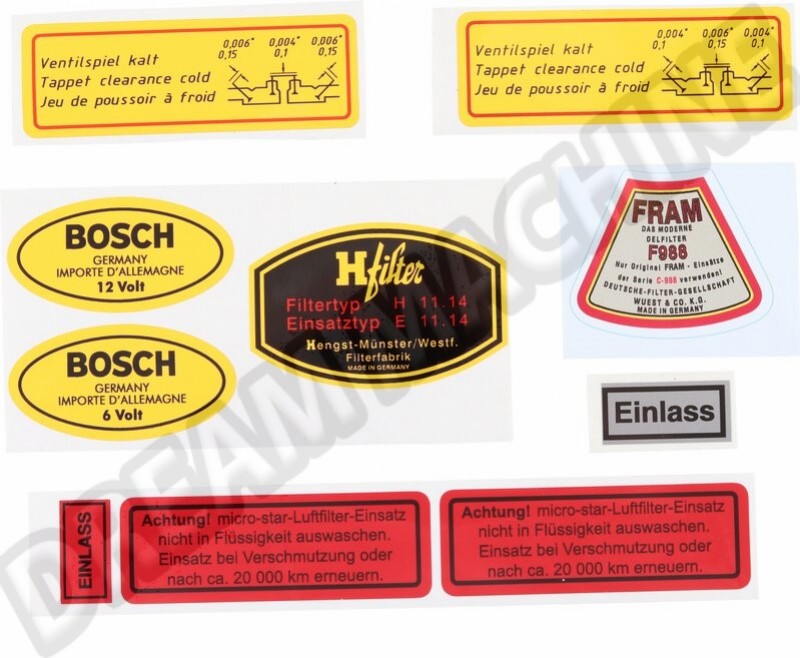 Set d'Autocollants pour Porsche 356