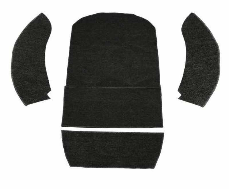 Kit Moquette Tapis de Coffre Arrière Noir 34-R1317-301 pour Volkswagen Coccinelle Cabriolet 08/72-1979