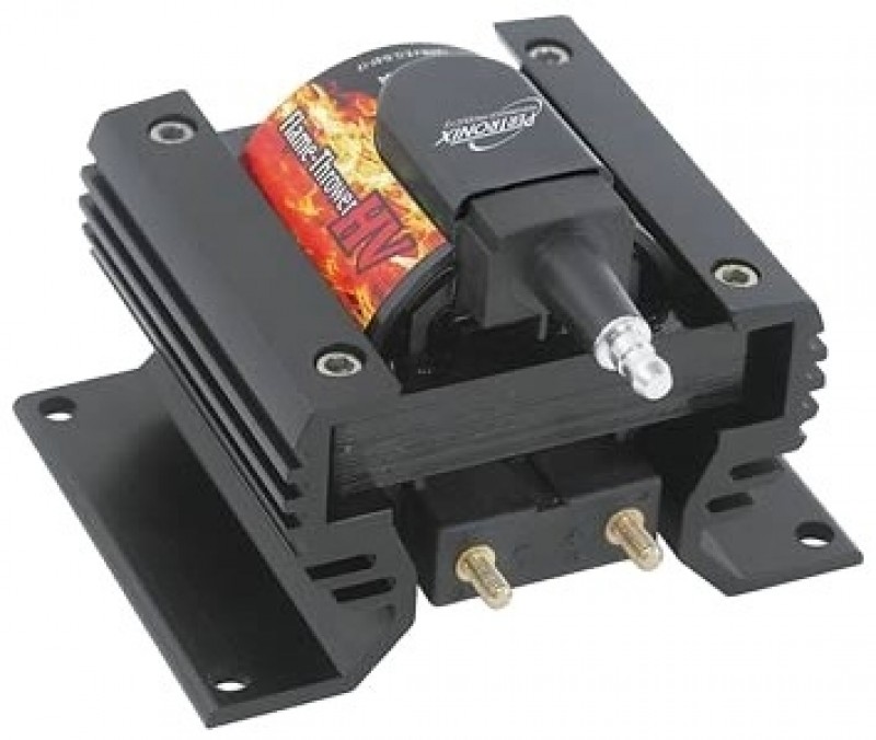 Bobine d'allumage Flame Thrower HV noire époxy avec radiateur intégré 60.000 Volts 0.45 Ohms DM81337 Sur www.dream-machine.fr