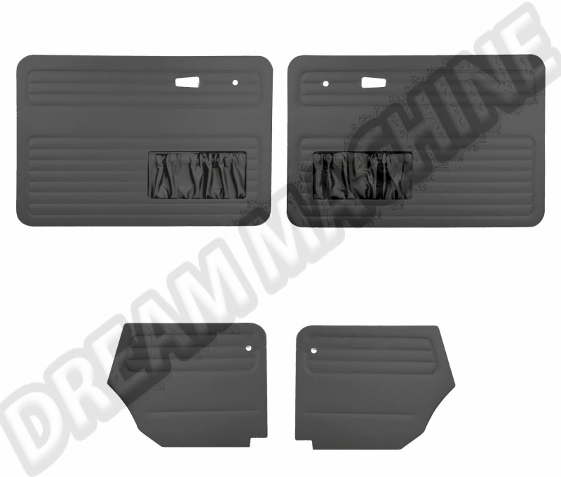 Panneaux de Portes, Vinyle, Noir, Volkswagen, Coccinelle, Cabriolet, 67->72, 1500, 1302, 08/1966, 07/1972, 10132911, 10 1329 11.