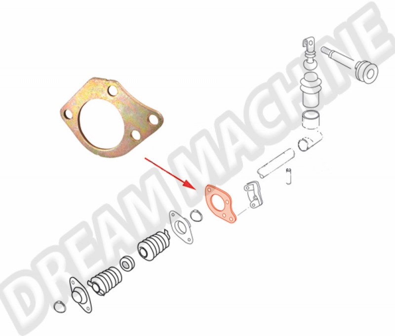 Plaque de Maintien, Tringlerie, VW Transporter, Essence, T25, 1982-1992, 251711187B