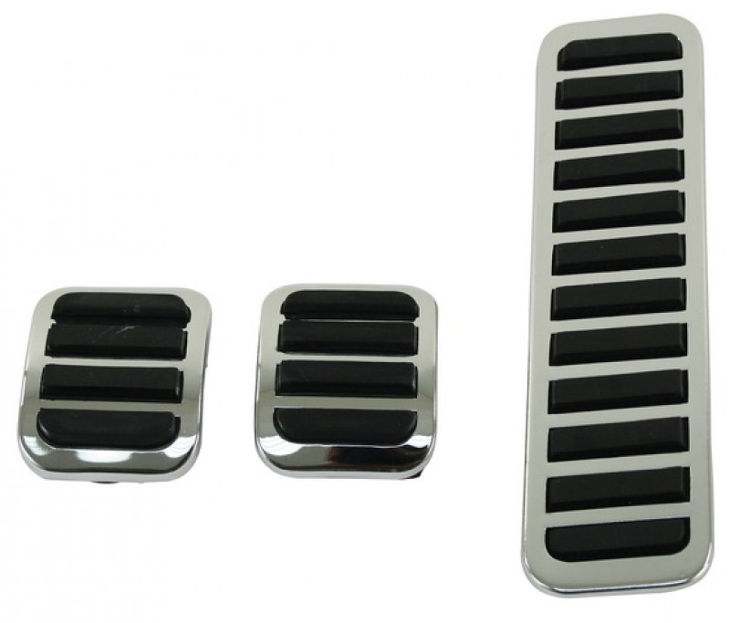 Couvre-Pédales Chromés, AC7214551, AC-721-4551, VW Coccinelle, Karmann Ghia, VW 181, Type 3