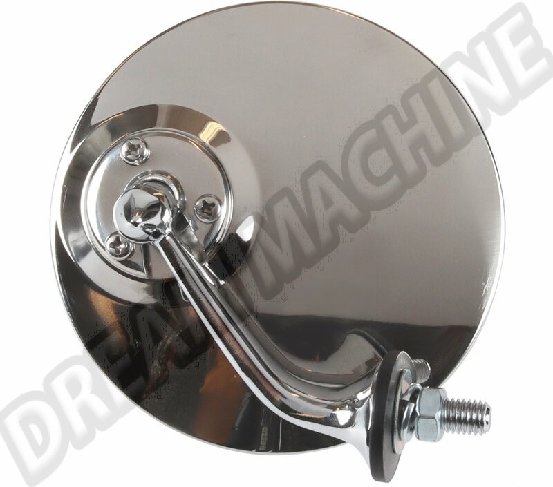 Rétroviseur, rond, Lucas, acier inoxydable, 4 pouces, 101.6 mm, AC857251, AC8-57-251, côté passager.
