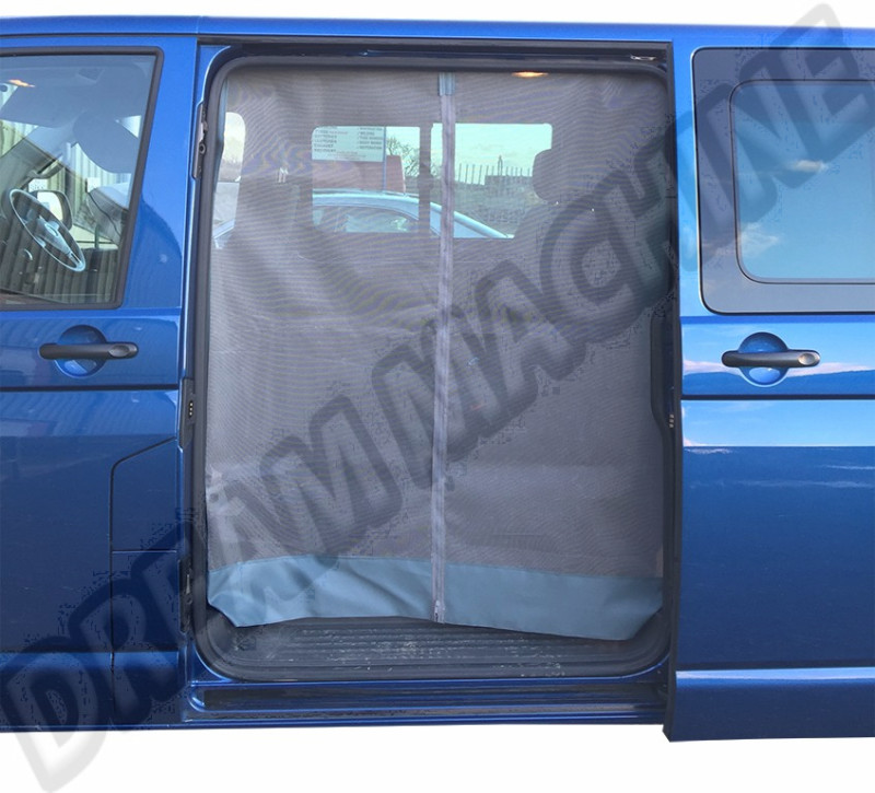 moustiquaire_simili_cuir_gris_porte_coulissante_côté_conducteur_VW_T5_T6_DM9562L