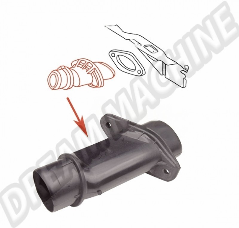 Tuyau, Chauffage, Bakélite, VW, Coccinelle, Karmann Ghia, 111255415F, 111 255 415 F