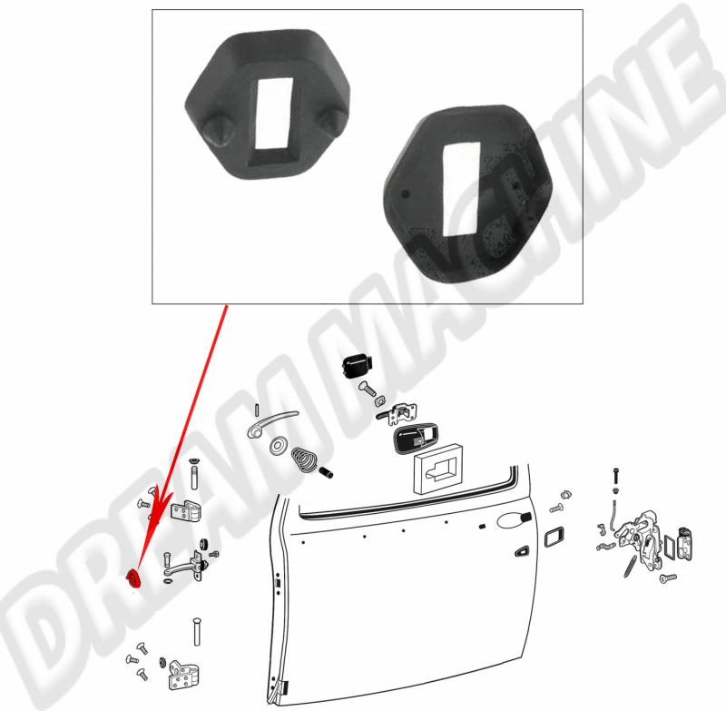  Joints d'arrêt de portes, Volkswagen Coccinelle, 111837267A, étanchéité, protection, durabilité, ajustement parfait.