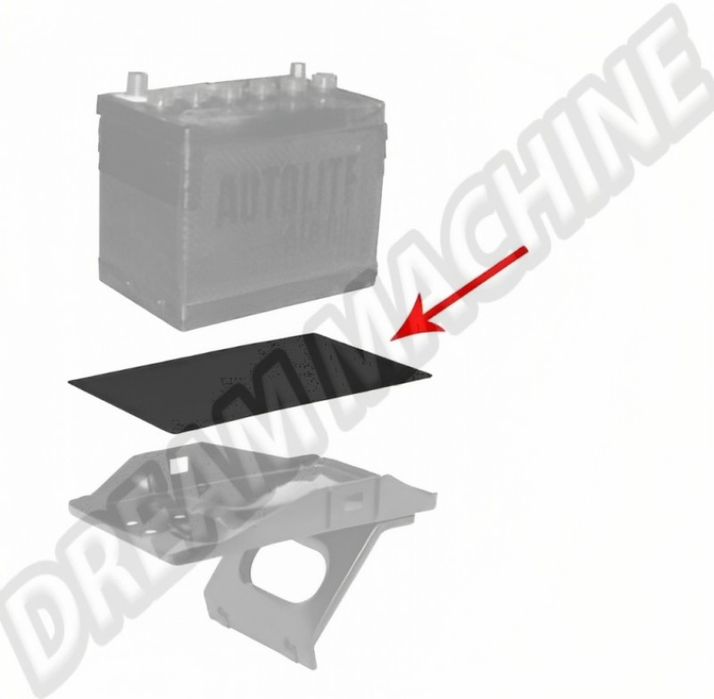 Protégez efficacement la carrosserie des projections d'acide et évitez la corrosion du support de batterie avec ce tapis universel. Dimensions : 30cm x 20cm. Couleur : Noir. Réf. DM0635-200.