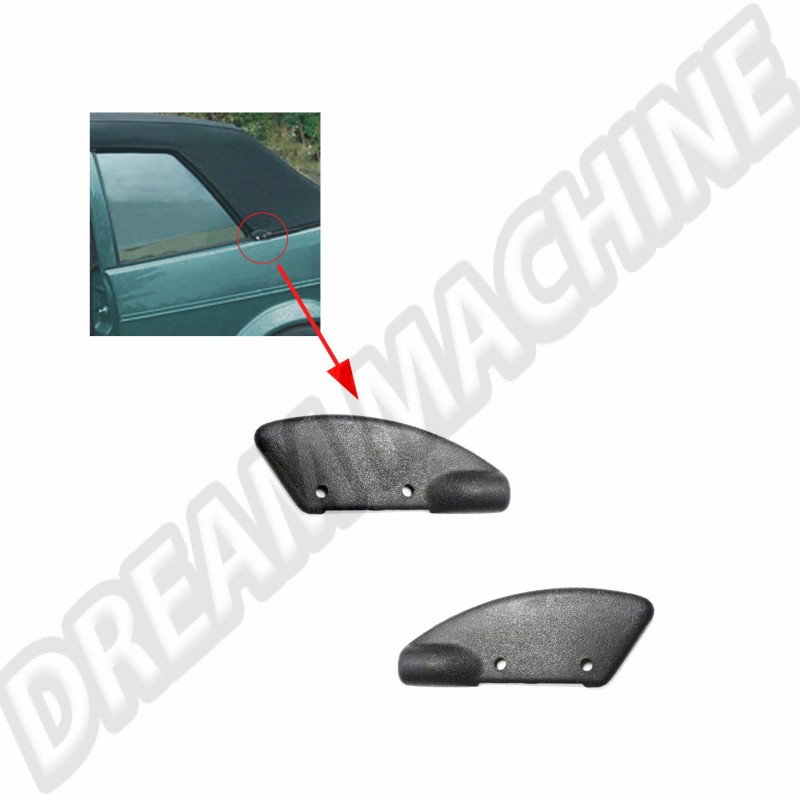 Cache angle capote, Golf 1 Cabriolet, 155871413BK, plastique noir