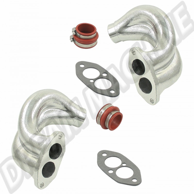 Kit Coudes Extrémité Aluminium - Double Admission - Compatible VW Type 1 1300cc/1600cc - 00-3236-0