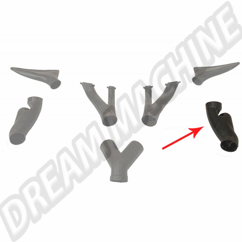 Répartiteur d'air frais d'occasion pour tableau de bord T2 - Pièce d'origine Volkswagen  211259236 VW Bus T2