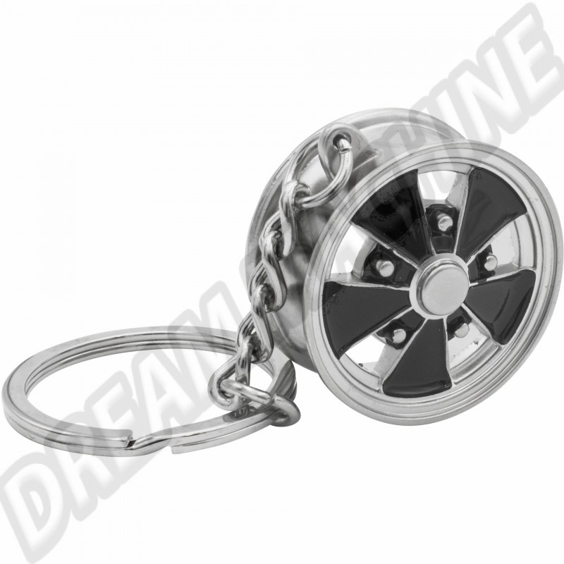 Porte-clés, roue BRM, empi, 00-2087-0, accessoire de voiture, design de roue, compatibilité véhicules, dimensions en millimètres.