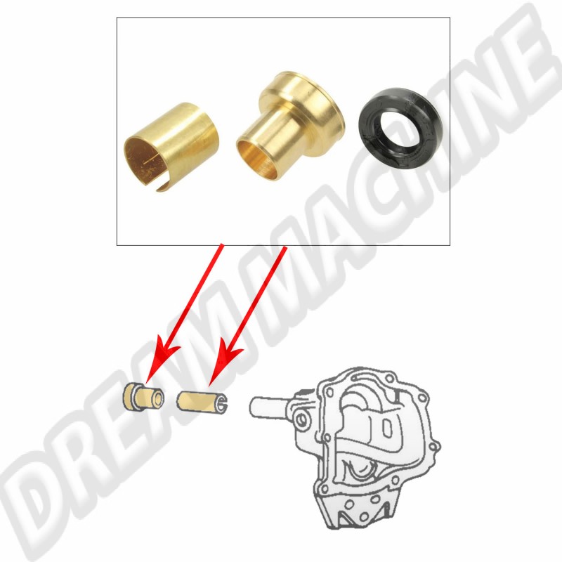 Kit guide de commande, boîte de vitesses, Volkswagen, Coccinelle, Ghia, Combi, Type 181, 001398209, 001-398-209