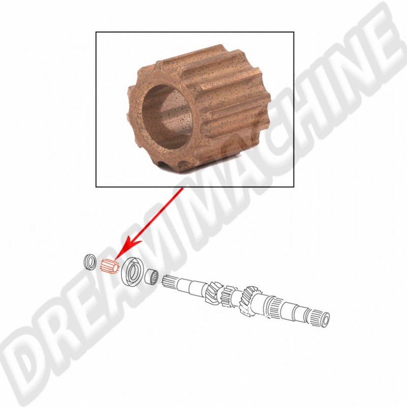 Guide bague douille embrayage, 020311107C, Golf 1/2, Golf Cabriolet, Caddy, Jetta 1/2, Scirocco 1/2, fonctionnement optimal, embrayage.