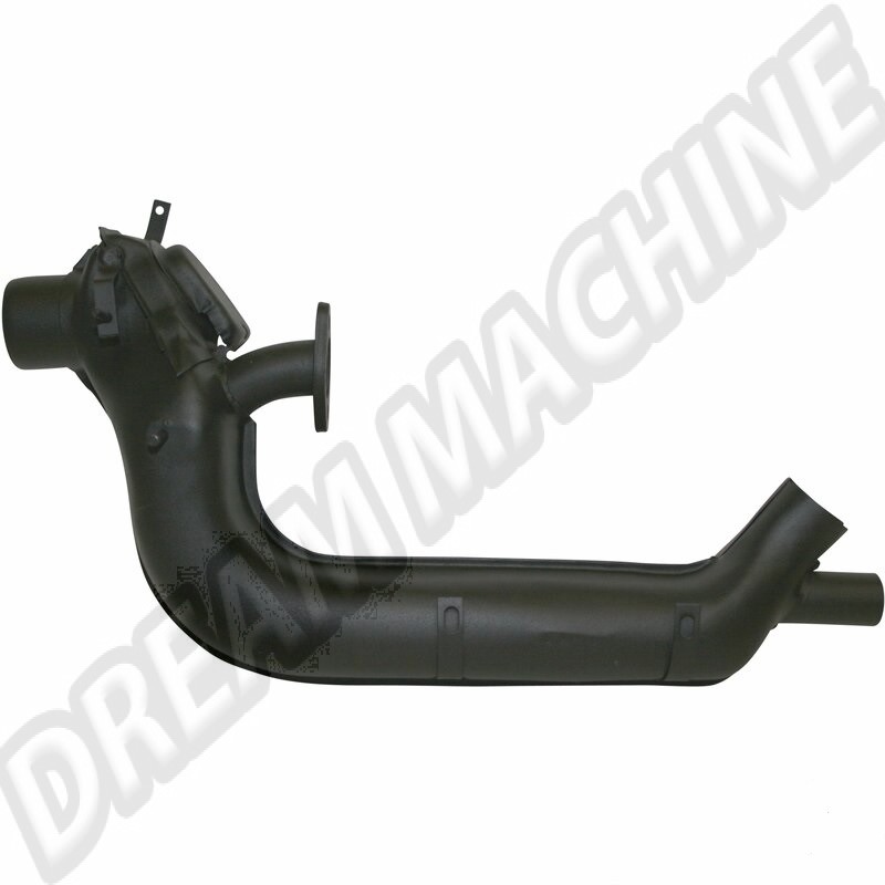 boîte de chauffage, aluminisée, qualité supérieure, Coccinelle, Karmann-Ghia, Combi '63->, réf. 043255108AL, moteur type 1, chauffage efficace.