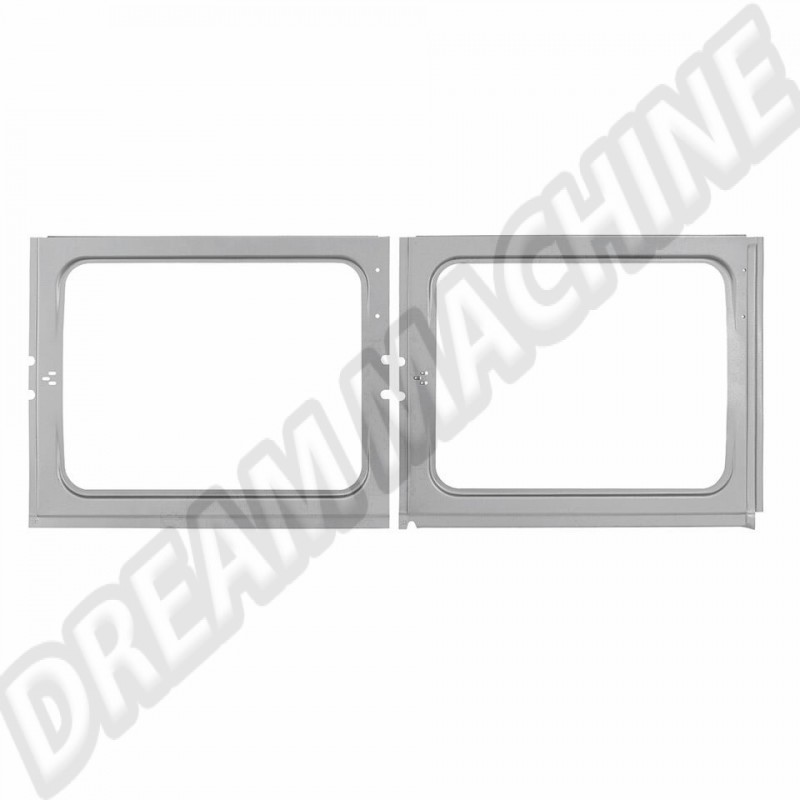 Cadre de 2 fenêtres latérales, tôle extérieure gauche pour VOLKSWAGEN Combi Split (1950-07/1967). Référence : 244809175A, 244-809-175-A