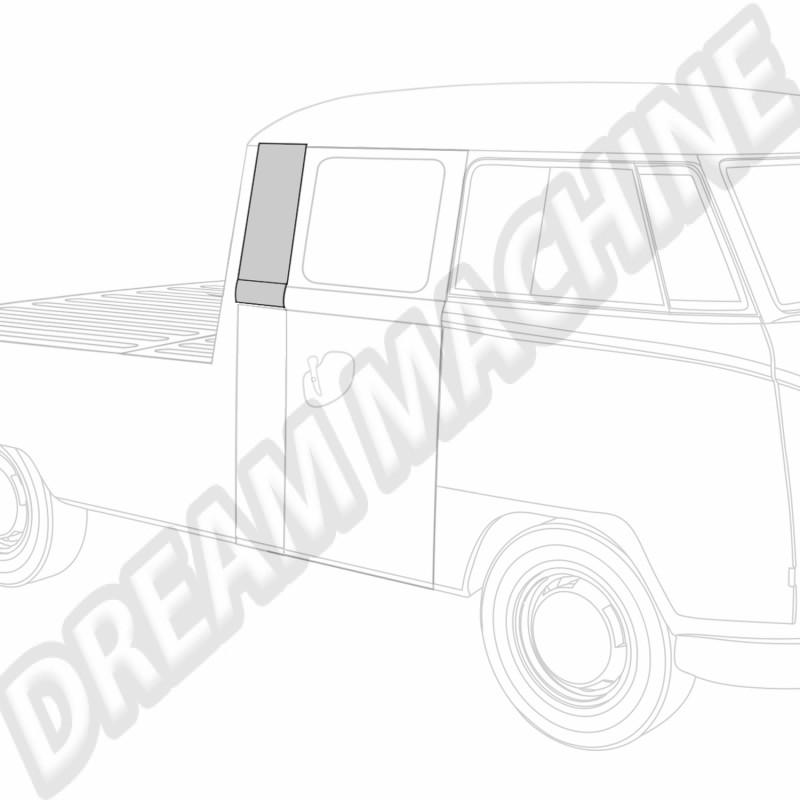 Tôle Réparation Courte Droite, Volkswagen Split Double Cabine, Jusqu'à 1967, DM08902375, DM0890-237-5