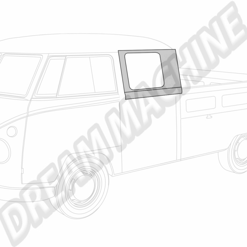 Tôle de réparation latérale gauche pour Volkswagen Split Double Cabine 1950-1967 avec emplacement de vitre