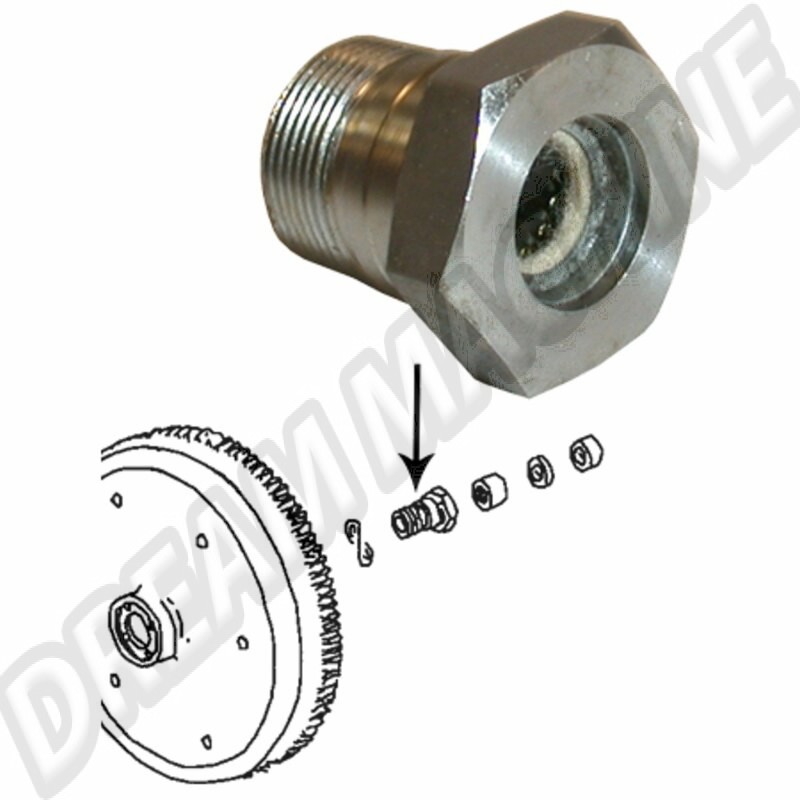 Vis de fixation, volant moteur, Volkswagen, Type 1, Type 3, aircooled, M28x1.5x27 mm, roulement à aiguille de centrage de boîte, couple de serrage, moteurs pied moulé, 111105305E.