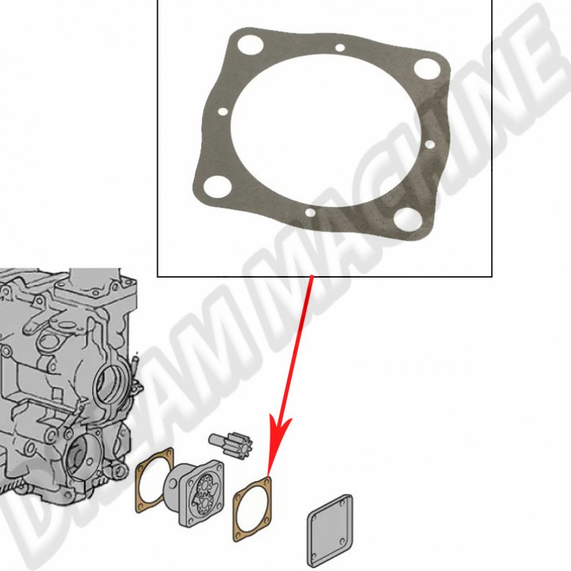 Joint de couvercle de pompe à huile pour VW, aide à prévenir les fuites d'huile. Référence : 111115131B et 111.115.131.B. Compatible avec divers modèles de 1967 à 2005.