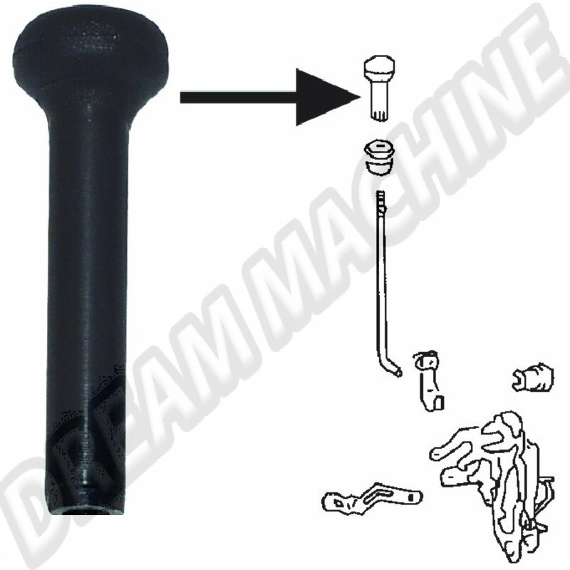  Loquet Porte Cox, Ghia, Combi, Type3, Noir, 111837187B, 111-837-187-B