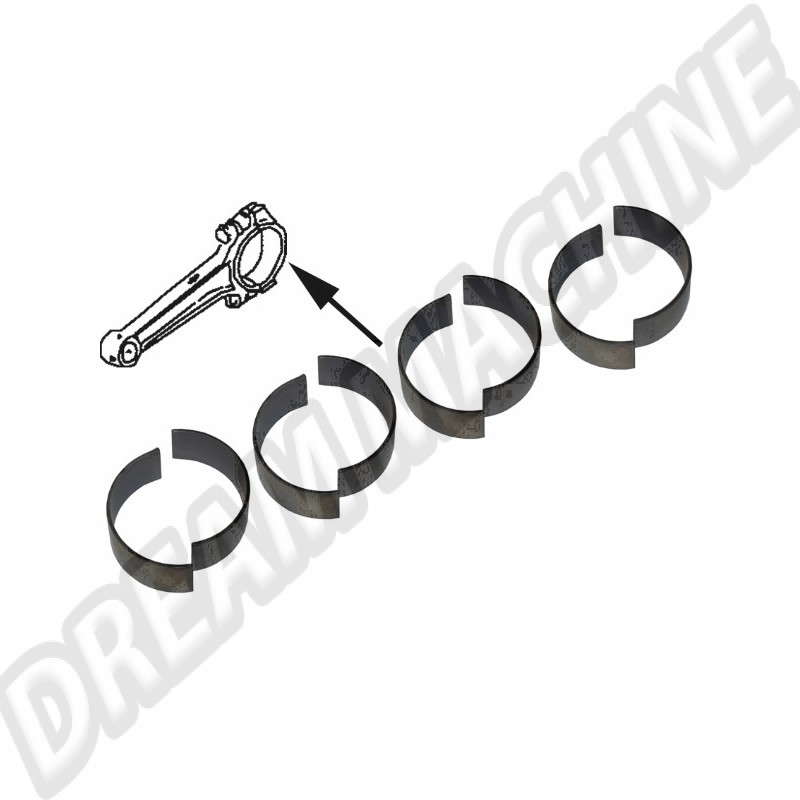 Coussinets de bielles côte +0,50 pour Volkswagen Coccinelle & Combi 60-> - Marque Mahle 113105713