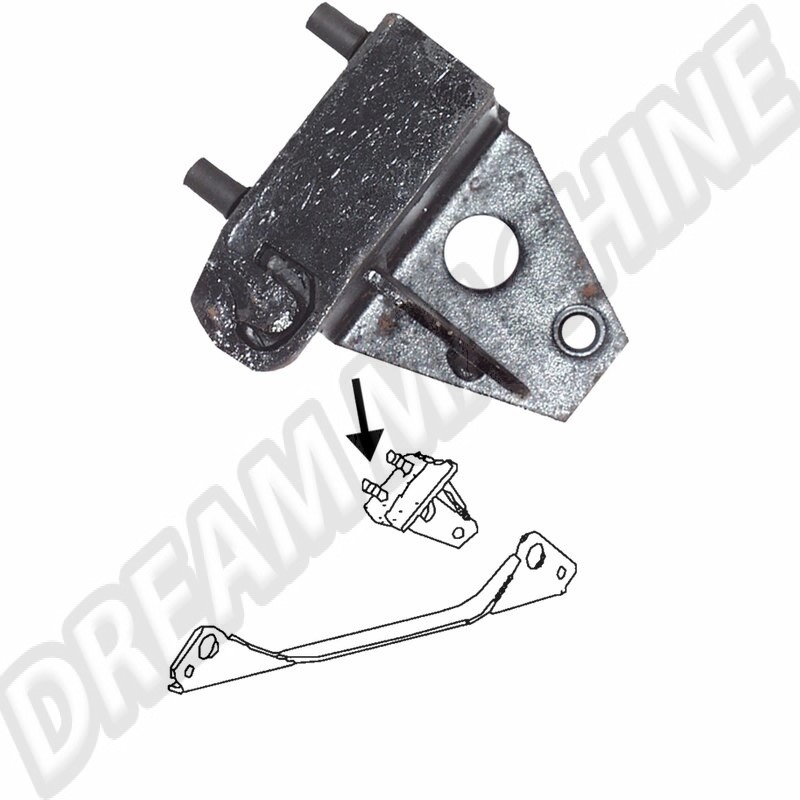 Silentblocs, Arrière Droite, côté passager, Volkswagen, Coccinelle, Karmann, boîte de vitesses, moteur, Confort Optimal, 113301264, 113 301 264