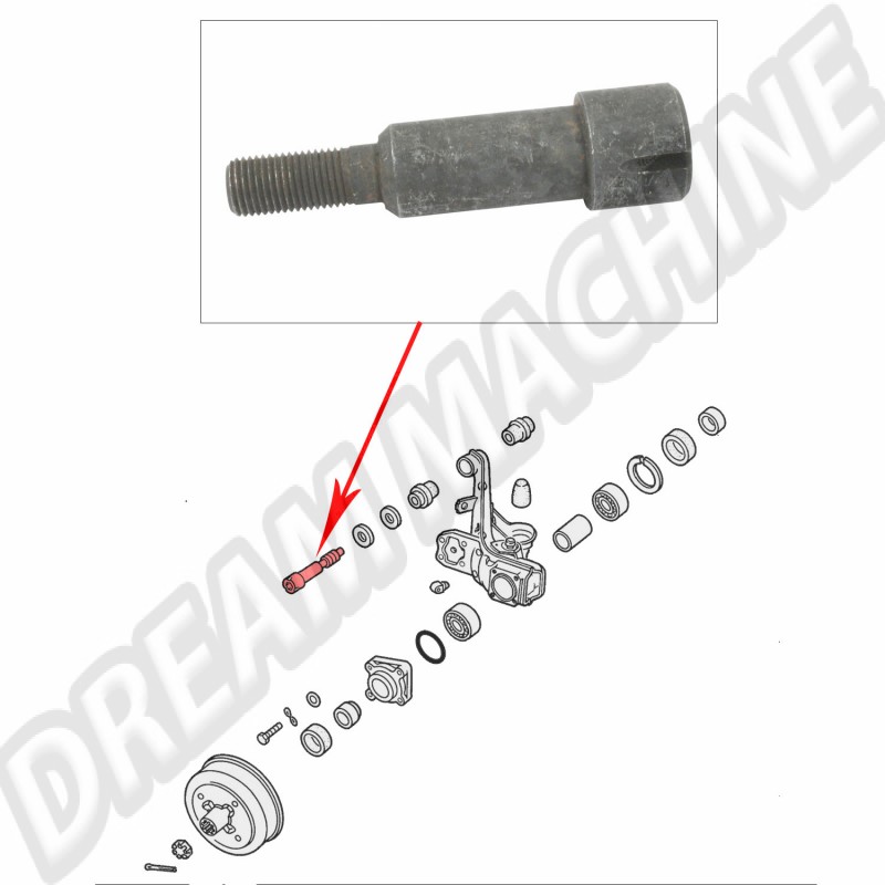 Vis Fixation Bras Arrière, 113501535A, 113.501.535.A, Pièces VW, Coccinelle, Karmann-Ghia, Type 3, 181, Buggy, 356 Réplica