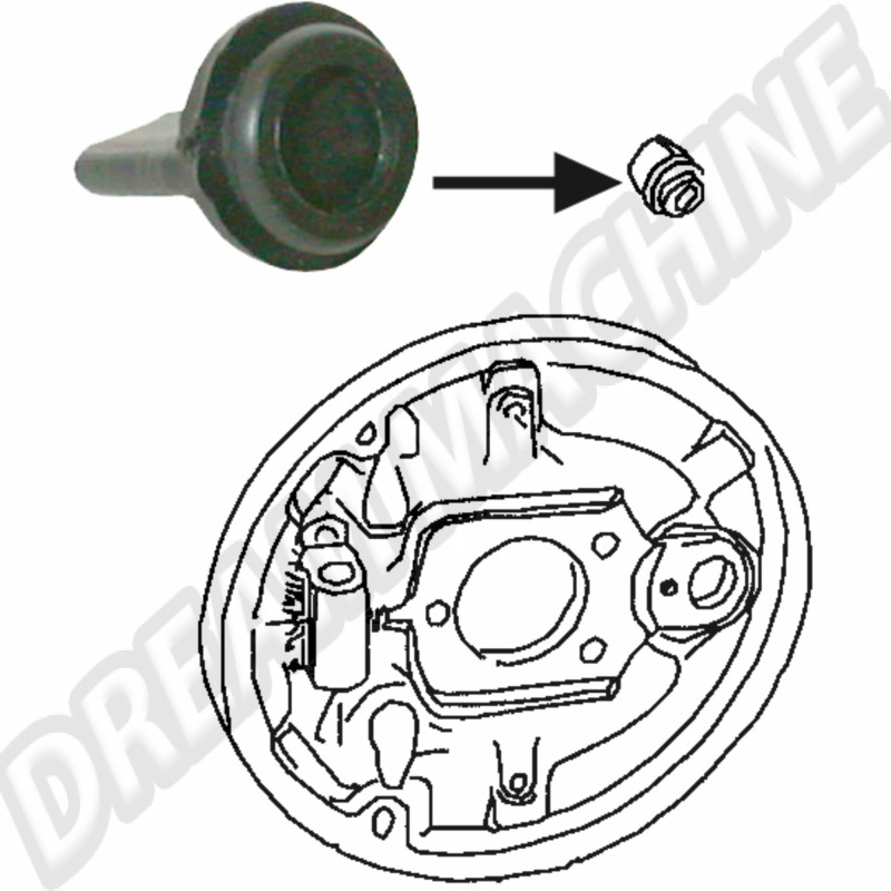 Bouchon anti-poussière de flasque de tambour de frein pour Volkswagen et Porsche - Référence 113609163