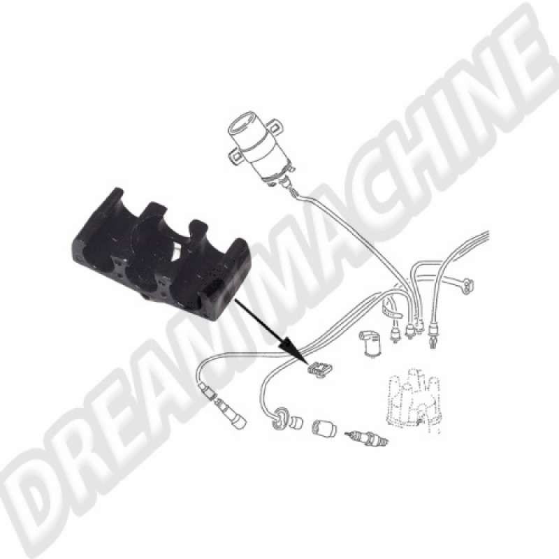 Support / Séparateur d'Origine pour Faisceau d'Allumage 3 Fils 113905451B