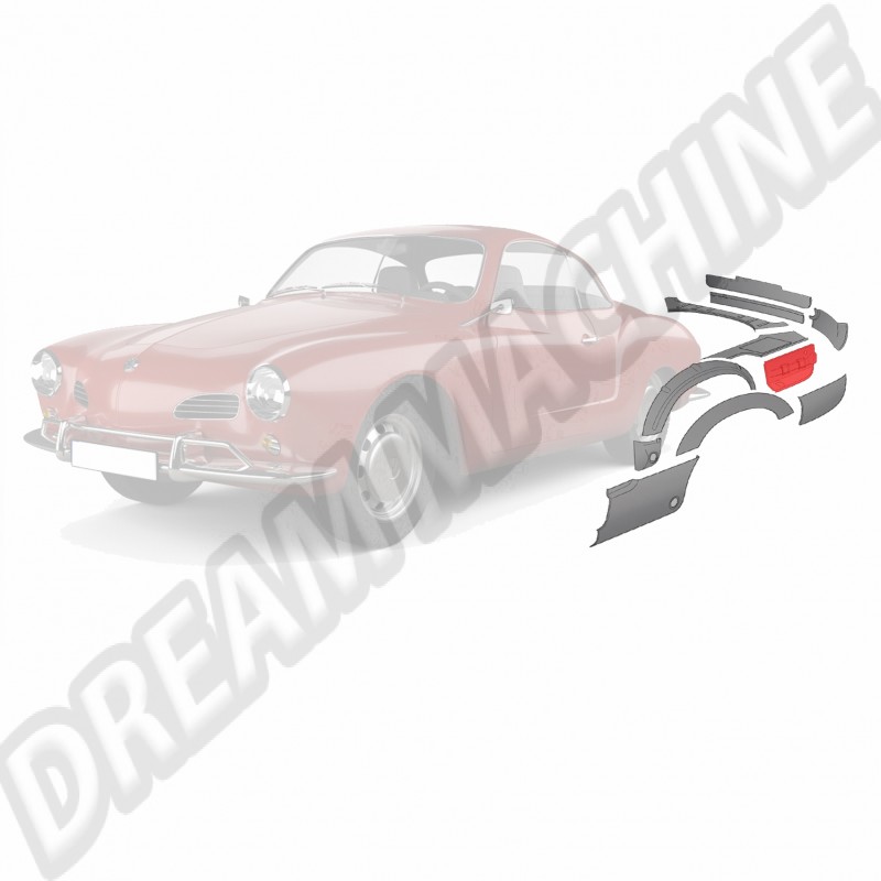 Tôle réparation pare-chocs Karmann-Ghia 141404491
