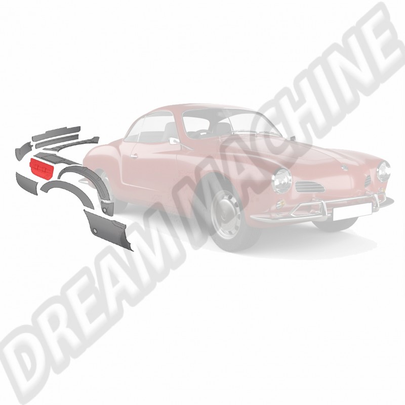 Tôle réparation pare-chocs Karmann-Ghia 141404492